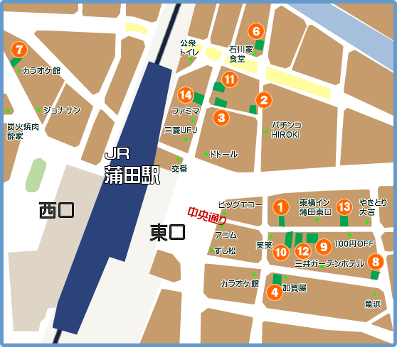蒲田地図
