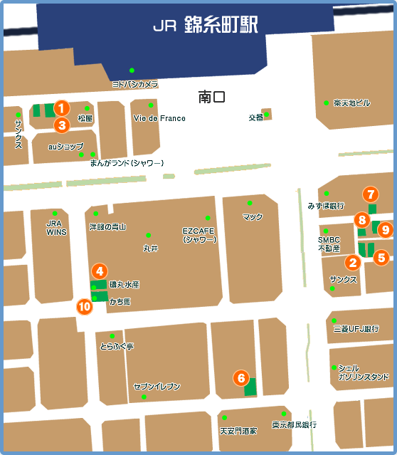 錦糸町駅マップ