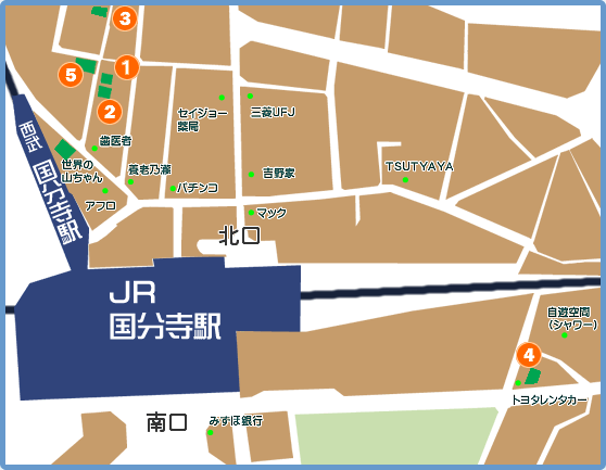 国分寺駅マップ