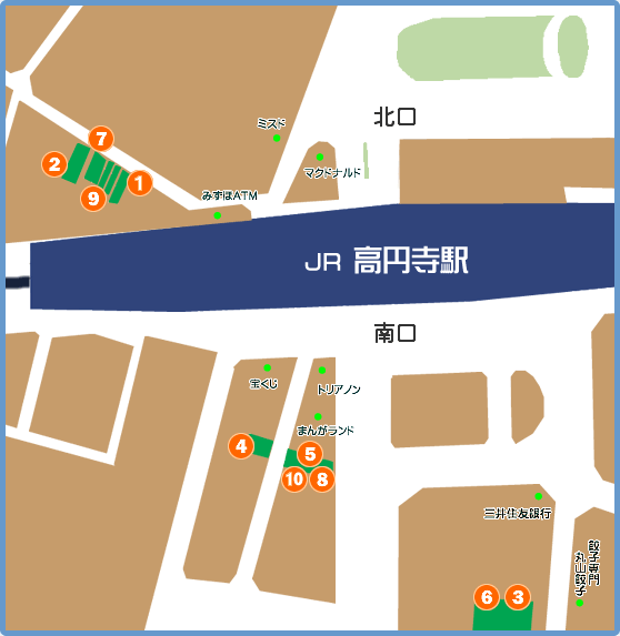 高円寺駅マップ