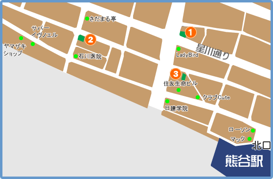 熊谷にあるピンサロ店マップ