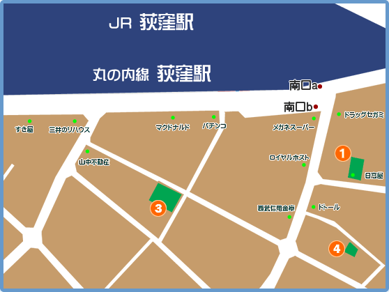 荻窪駅南口マップ