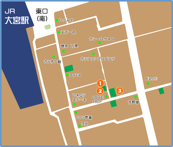 大宮にあるピンサロ店マップ
