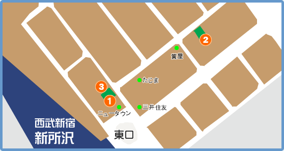 新所沢にあるピンサロ店マップ