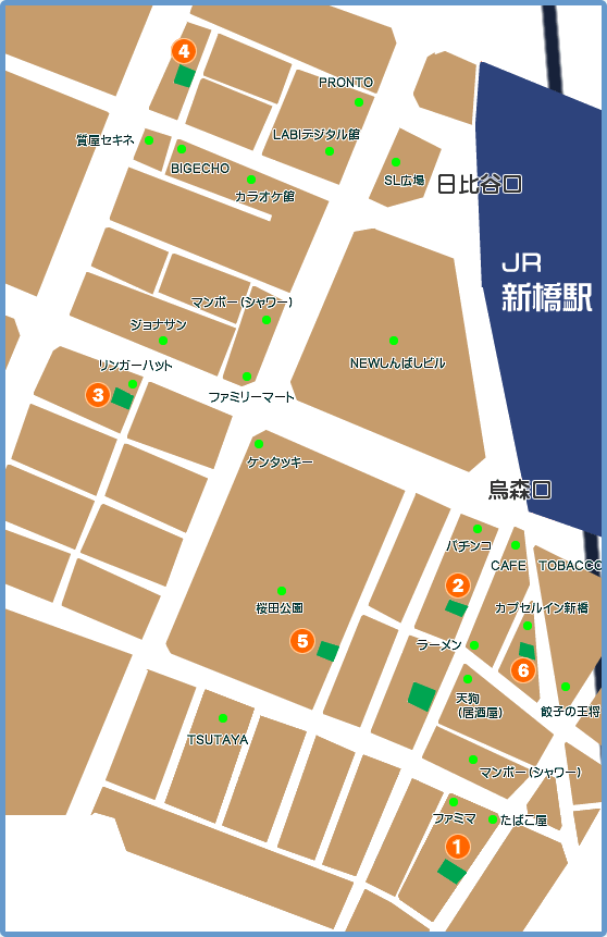新橋駅マップ