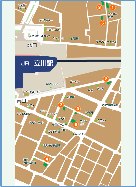 立川駅マップ