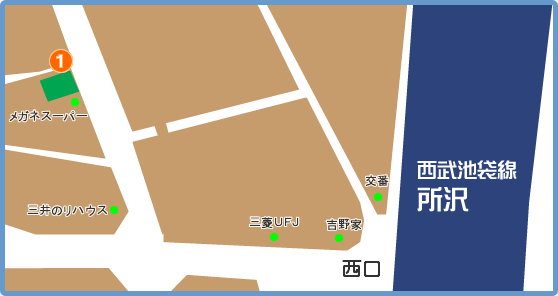 所沢にあるピンサロ店マップ